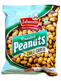 JABSONS Roasted Peanuts - Chilly Garlic 140 g
